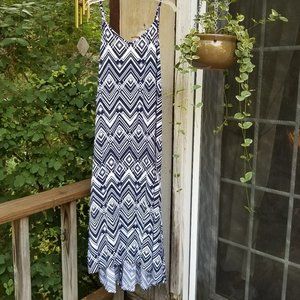 GAP NAVY BLUE & WHITE MAXI DRESS